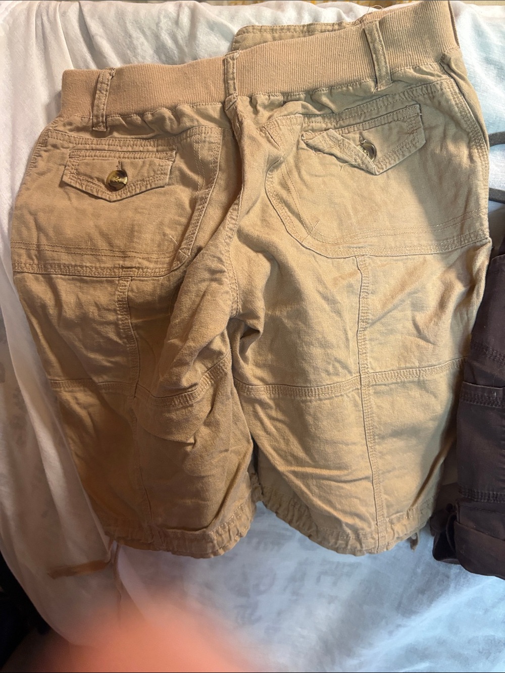 Faded Glory Khaki Cargo Bermuda Shorts - Picture 2 of 2